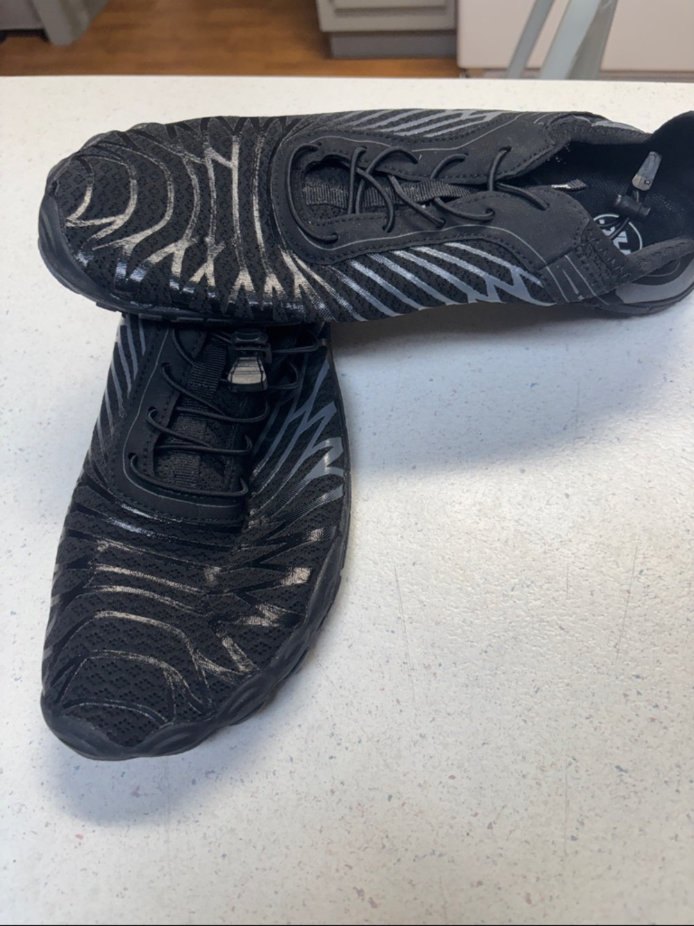 HF Men’s Black Swim Hybrid Shoes — Quick-Dry Water Footwear